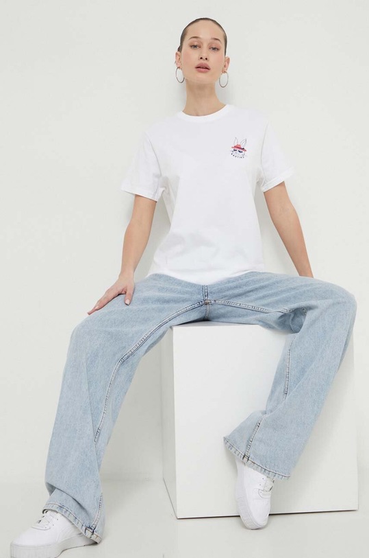 Kaotiko t-shirt bawełniany AO041.01.G002 biały