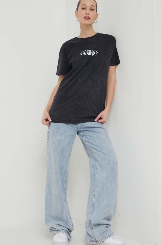 Kaotiko t-shirt bawełniany AO042.01.G002 czarny