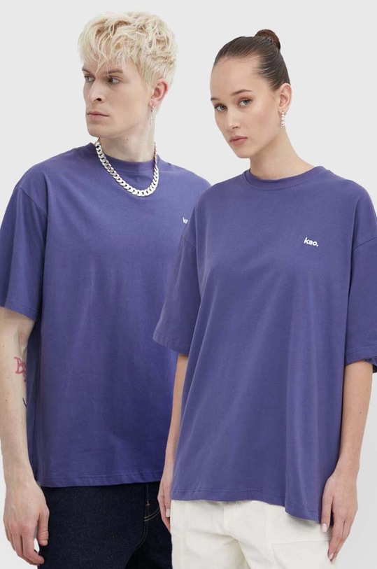Kaotiko t-shirt bawełniany bawełna fioletowy AM069.02.G002