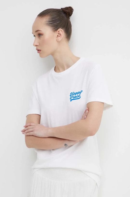 Bavlněné tričko Kaotiko béžová AO001.01.H002