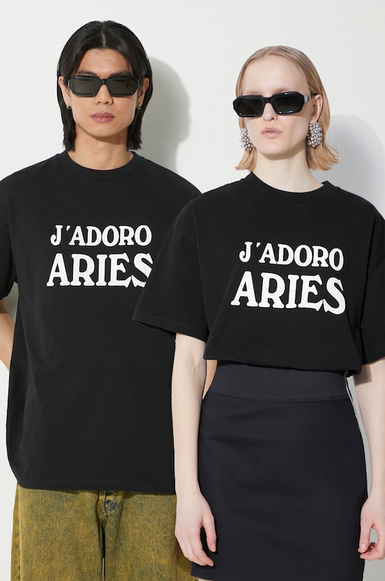 Aries cotton t-shirt JAdoro Aries SS Tee cotton black SUAR60008X