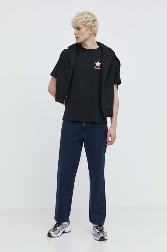 Бавовняна футболка Converse 10024784.A01 чорний SS24