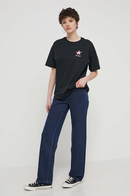 Odzież Converse t-shirt bawełniany 10024784.A01 czarny