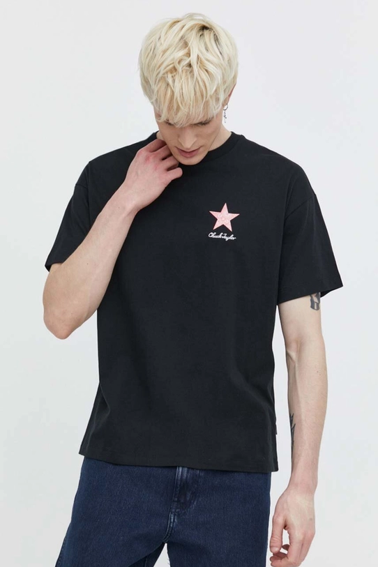 Converse t-shirt bawełniany czarny 10024784.A01