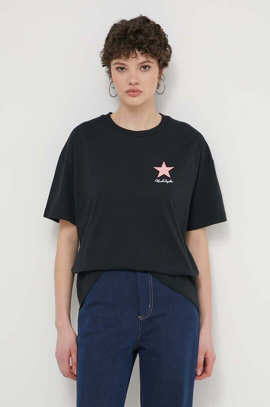 Converse t-shirt bawełniany 10024784.A01 czarny