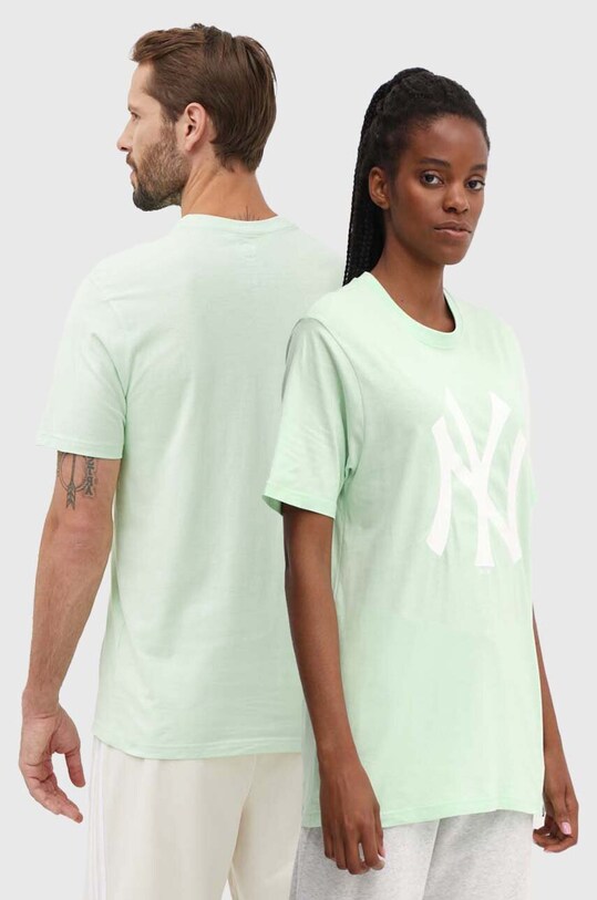 Βαμβακερό μπλουζάκι 47 brand MLB New York Yankees βαμβάκι πράσινο BB017TEMIME617763B0