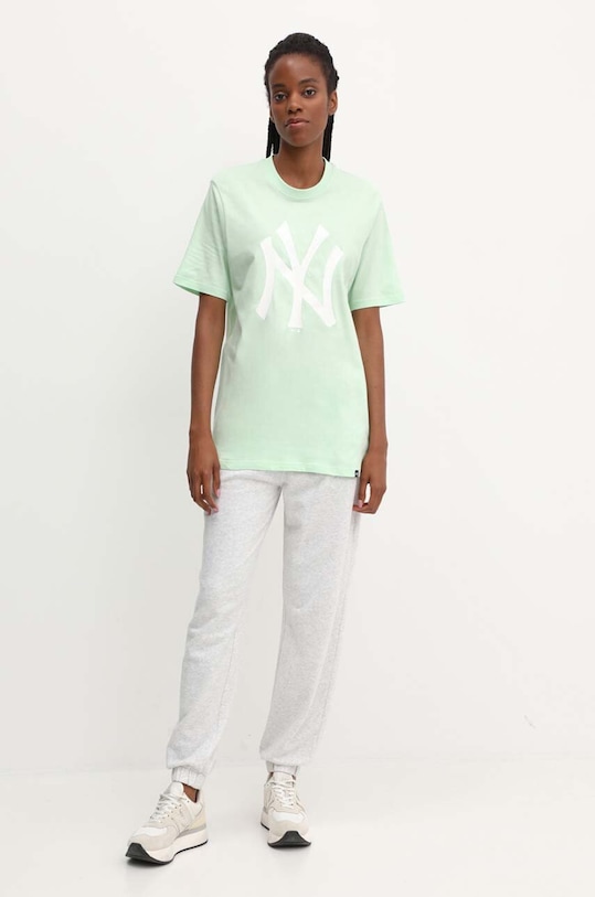 Хлопковая футболка 47 brand MLB New York Yankees зелёный BB017TEMIME617763B0