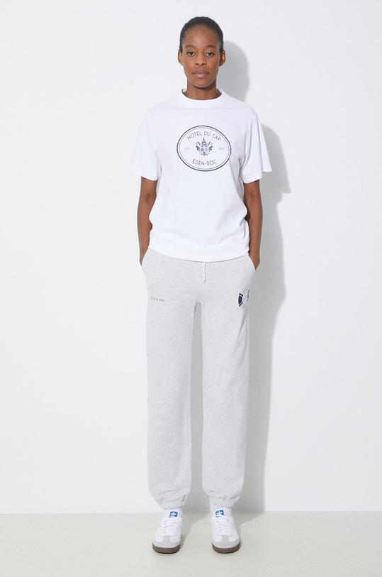 Sporty & Rich t-shirt bawełniany Eden Crest T Shirt TS1074WH biały SS24