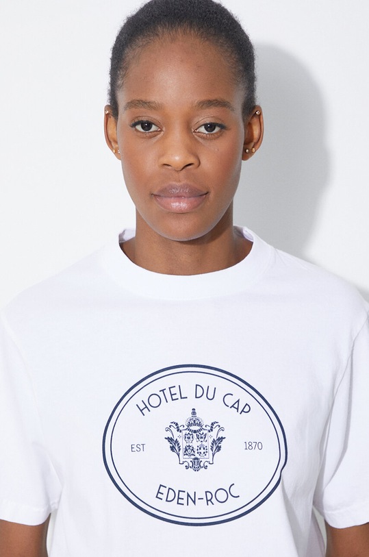 Sporty & Rich t-shirt bawełniany Eden Crest T Shirt TS1074WH biały