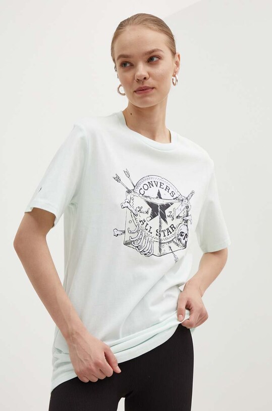 Îmbrăcăminte Converse tricou din bumbac Converse x DUNGEONS AND DRAGONS 10027139.A01 verde