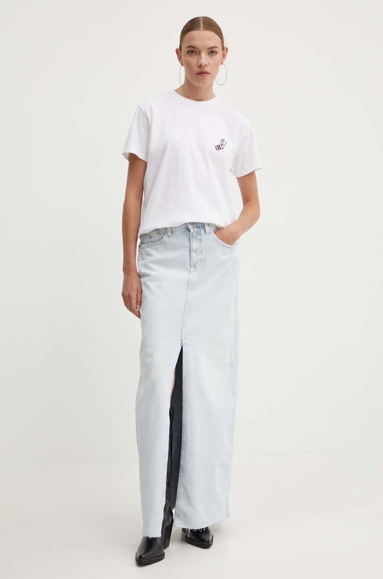 Oblečení Bavlněné tričko Kaotiko AL108.01.G002 bílá