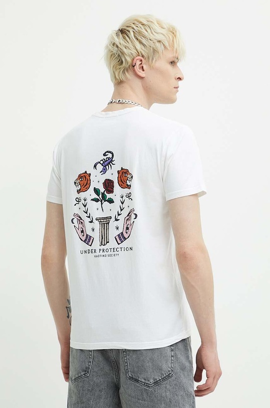 Bavlněné tričko Kaotiko bílá AL108.01.G002