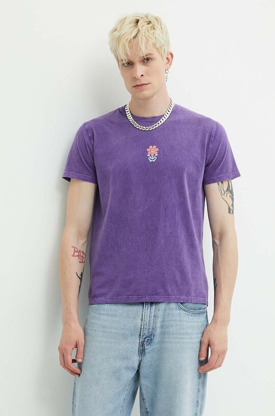 Kaotiko t-shirt bawełniany AM007.01.G002 fioletowy SS24