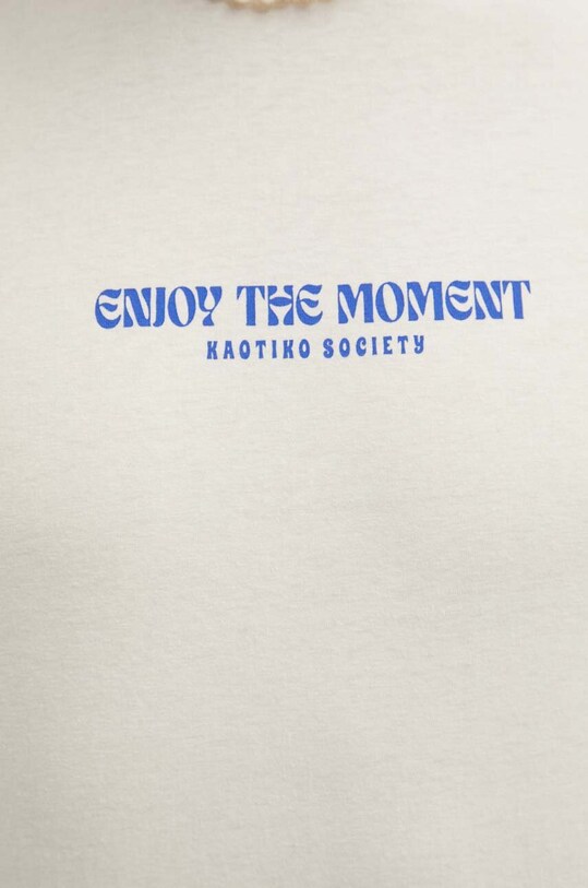 Bavlnené tričko Kaotiko AM008.01.G002 béžová