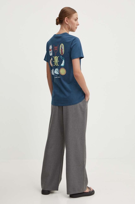 Ρούχα Βαμβακερό μπλουζάκι Kaotiko AM010.01.G002 μπλε