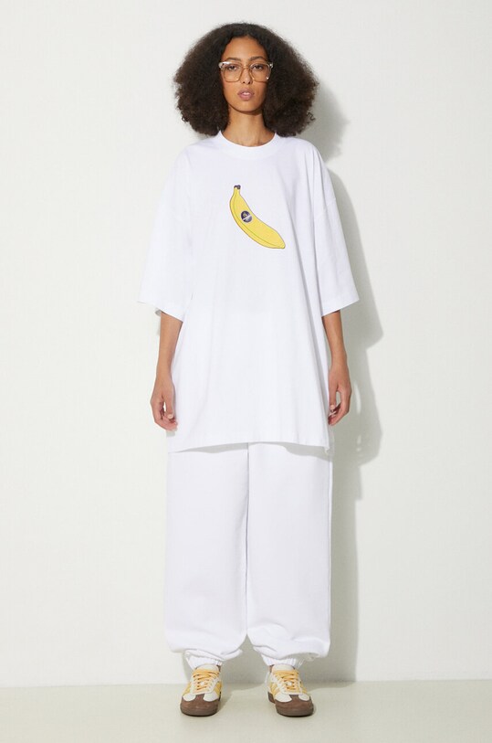 VETEMENTS t-shirt bawełniany Banana T-Shirt UE64TR380W biały SS24