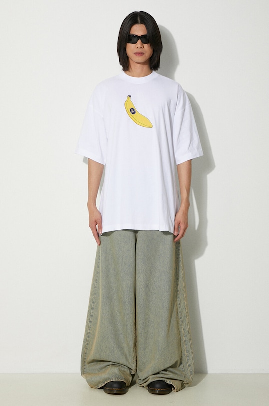 Clothing VETEMENTS cotton t-shirt Banana T-Shirt UE64TR380W white