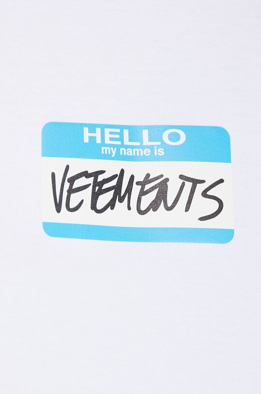 VETEMENTS t-shirt bawełniany My Name Is Vetements T-Shirt UE64TR130W