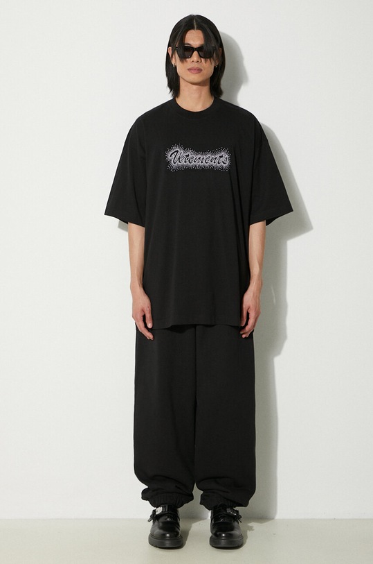 Clothing VETEMENTS cotton t-shirt Bling Logo T-Shirt UE64TR360B black