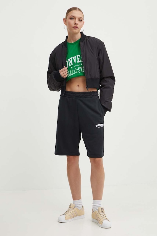 Odzież Converse t-shirt bawełniany 10026458.A01 zielony