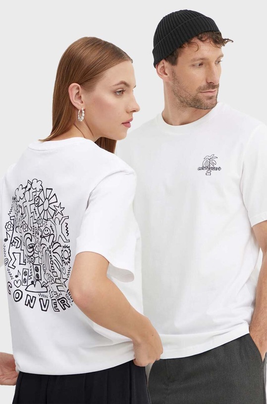 Converse t-shirt bawełniany nadruk biały 10027155.A02