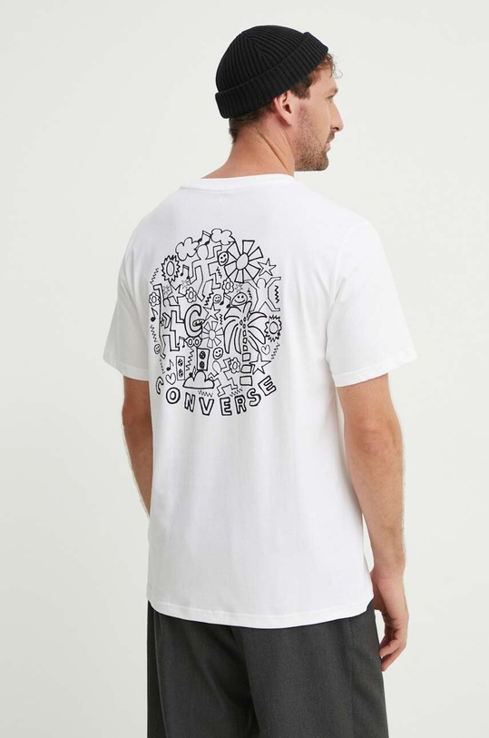 Converse t-shirt bawełniany biały 10027155.A02