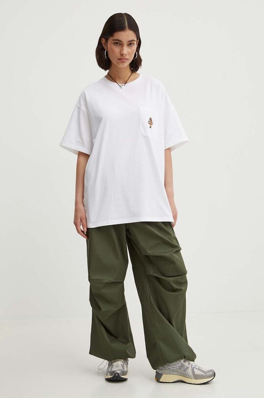 Converse tricou din bumbac 10026445.A02 alb SS24