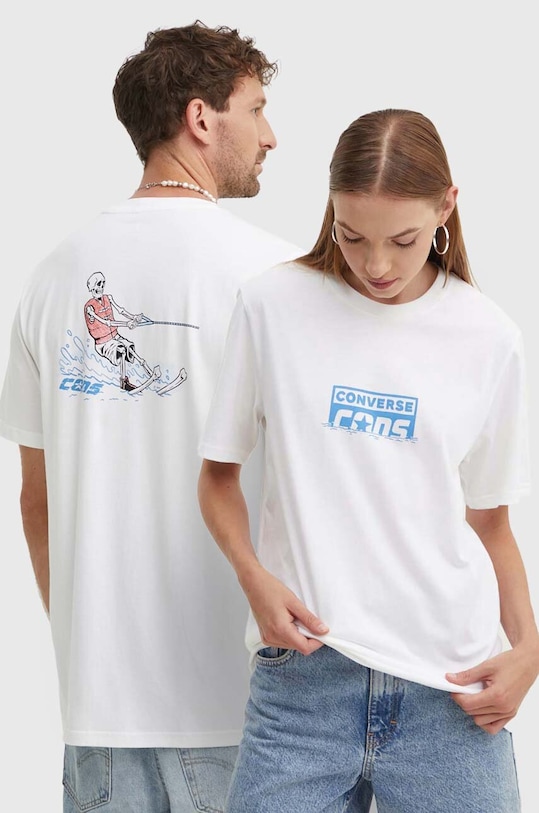Converse t-shirt bawełniany nadruk biały 10026440.A02