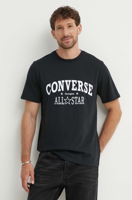 Converse t-shirt bawełniany czarny 10026458.A03