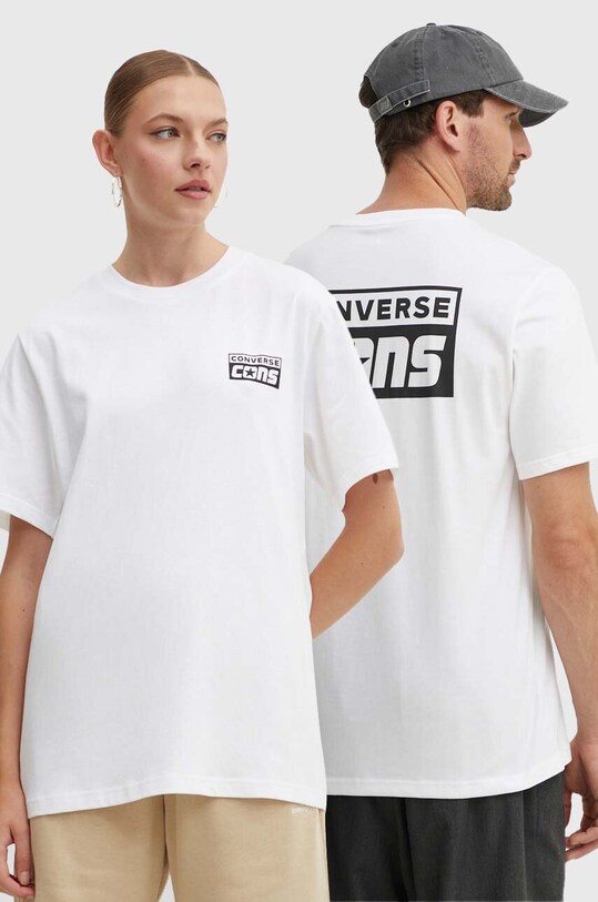 Converse t-shirt bawełniany nadruk biały 10021134.A27