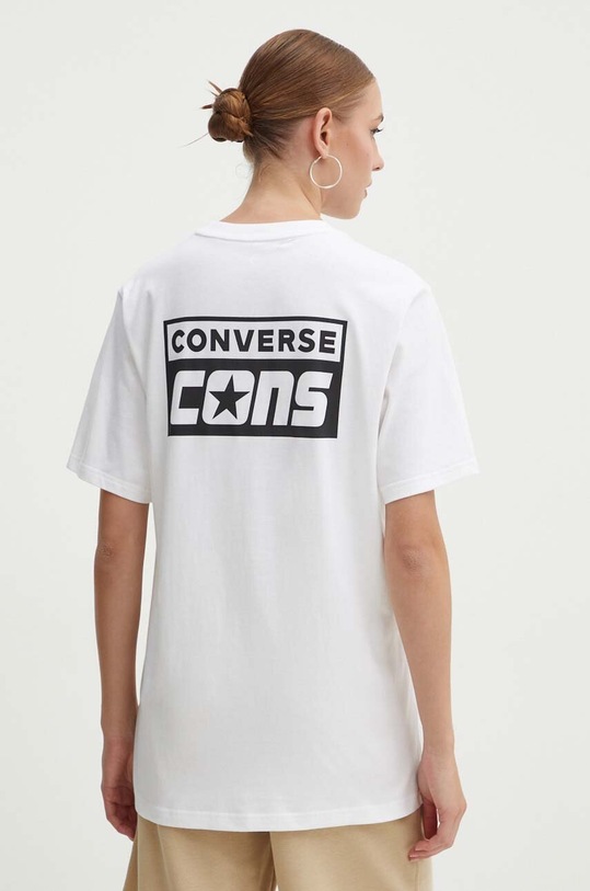 Converse t-shirt bawełniany 10021134.A27 biały