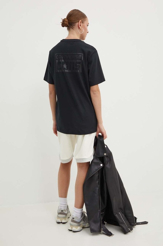 Converse t-shirt bawełniany czarny 10021134.A28