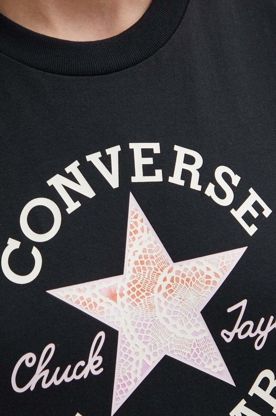 Converse t-shirt bawełniany 10026362.A02 czarny