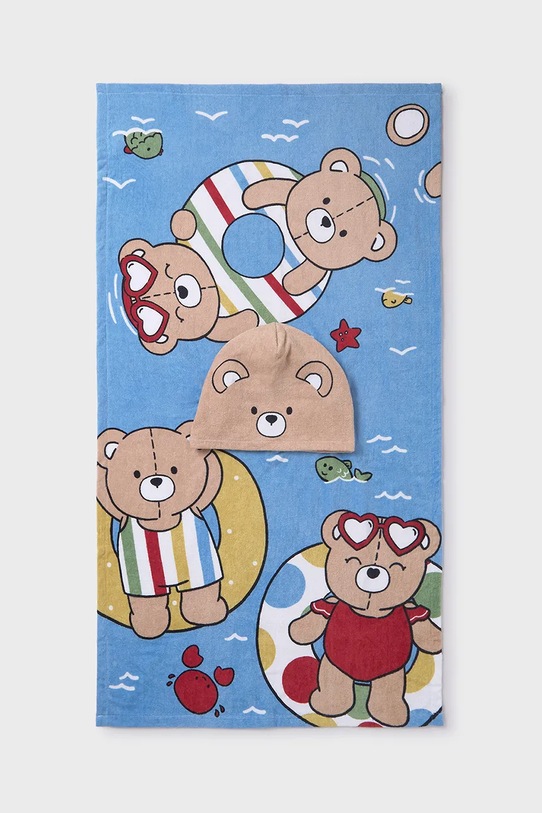 Хлопковое полотенце для младенцев Mayoral Newborn 9925.1N.Newborn.PPYH голубой SS25
