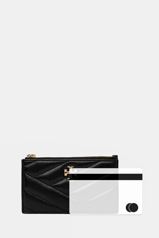 Шкіряний гаманець Tory Burch Kira чорний 156556.001