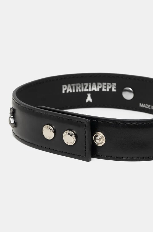 Patrizia Pepe colier din piele 8J0098.L048 negru SS25