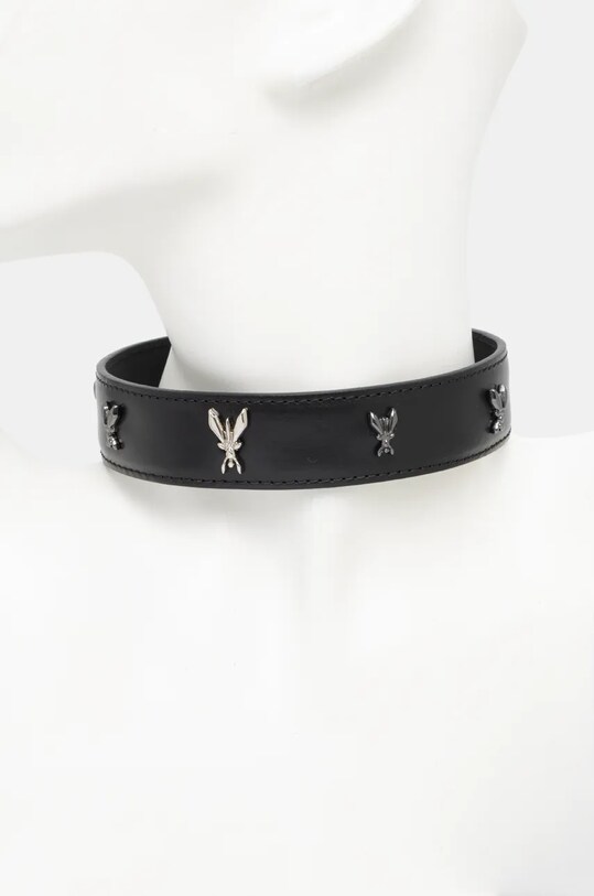 Accesorii Patrizia Pepe colier din piele 8J0098.L048 negru