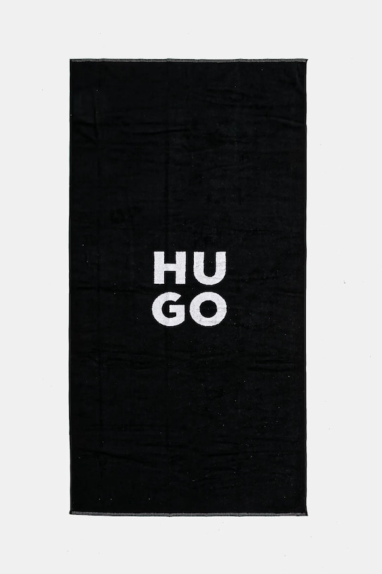 Бавовняний рушник HUGO чорний 50535803
