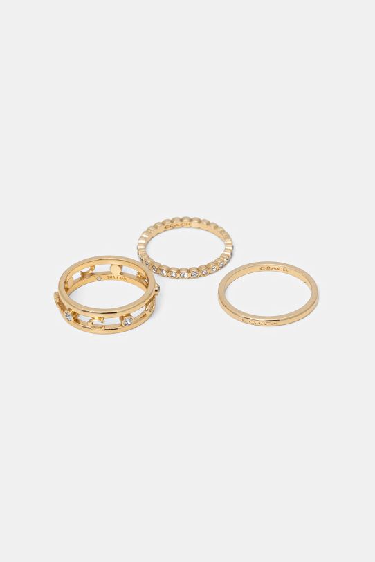 Prstenje Coach 3-pack 3-pack zlatna 506210GLD710