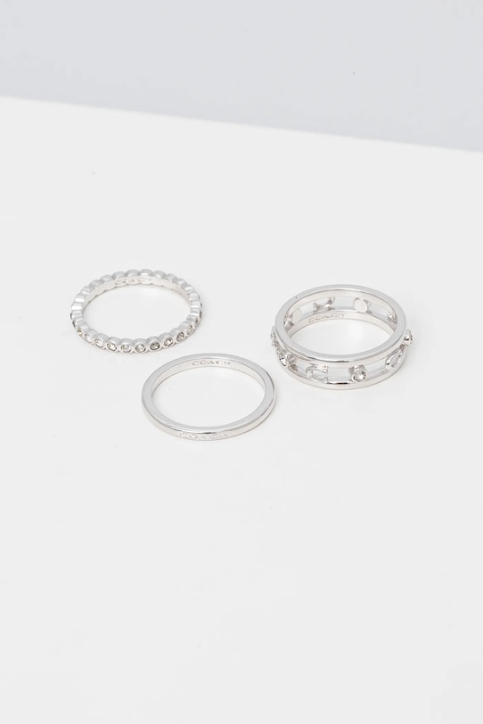 Coach pierścionki 3-pack 3-pack srebrny 506210RHO030