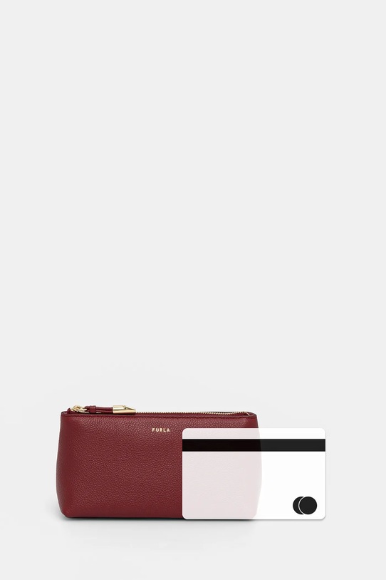 Furla kosmetyczka skórzana WE00710.BX3036.CGQ00 bordowy