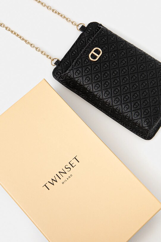 Twinset pokrowiec na telefon czarny 251TH7045