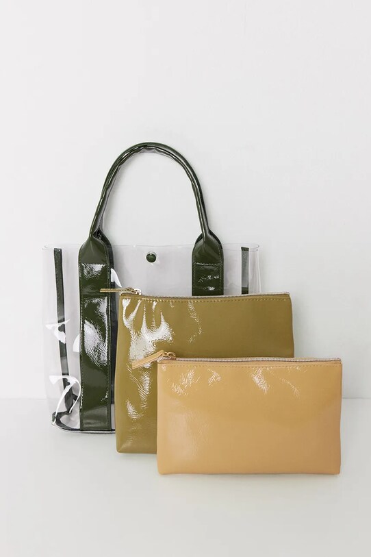 Комплект косметичок women'secret MIX AND MATCH LOVE ACTUALLY 3-pack 4848830 зелений