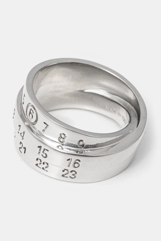 MM6 Maison Margiela inel SM6UQ0073 argintiu SS25