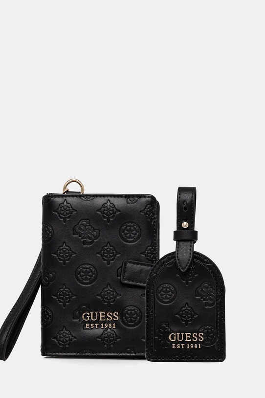Чехол для паспорта и багажная бирка Guess WILDER чёрный TWX745.20370