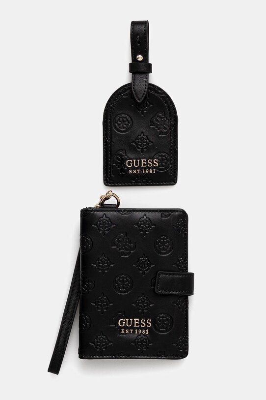 Чехол для паспорта и багажная бирка Guess WILDER TWX745.20370 чёрный