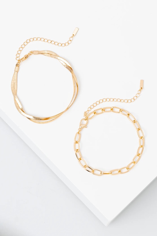 Aldo bransoletka na kostkę ERYCIA 2-pack 2-pack złoty ERYCIA.710