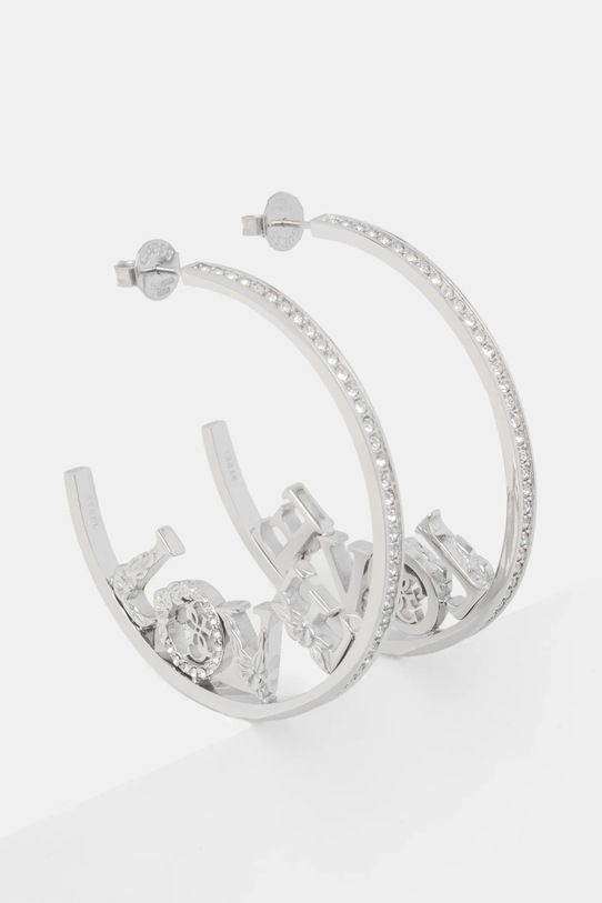 Náušnice Guess 4 LOVE Dárkový box stříbrná JUBE05.035JW