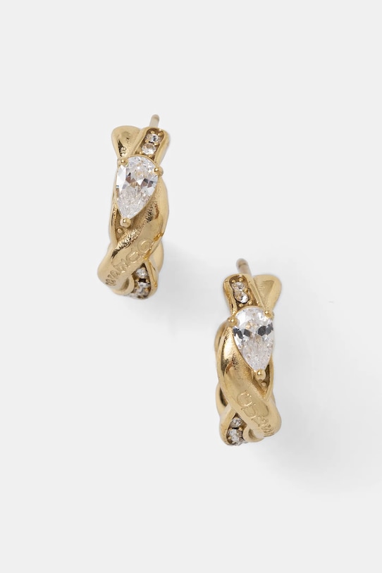 Guess kolczyki TWIST cyrkonia złoty JUBE05.065JW