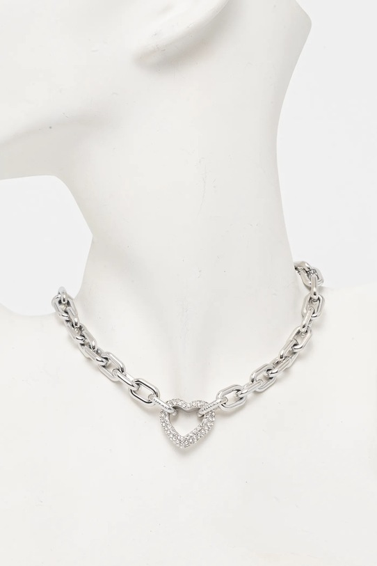 Akcesoria Guess naszyjnik BELOVED JUBN05.015JW srebrny